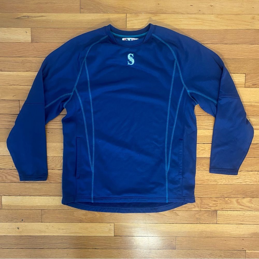 Majestic Seattle Mariners warm up long sleeve - Medium